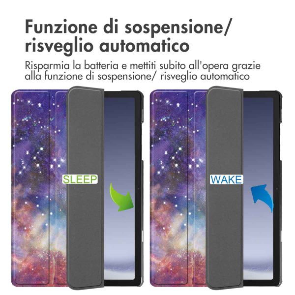 imoshion Cover Trifold Design Samsung Galaxy Tab A9 Plus - Space