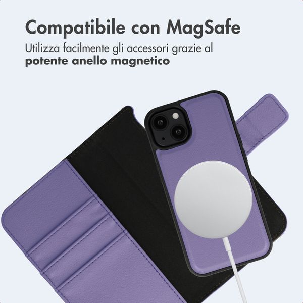 imoshion Cover a libro di lusso 2-in-1 rimovibile Apple iPhone 14 - Viola