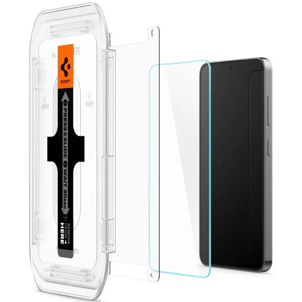 Spigen Vetro temperato GLAStR EZ Fit, confezione da 2 + Applicatore Samsung Galaxy S25 / S24