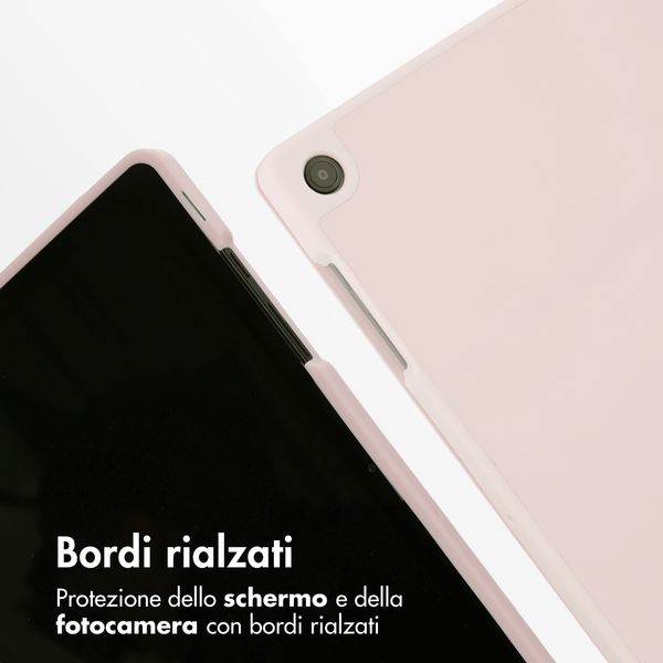 Accezz Cover a libro in silicone Smart Samsung Galaxy Tab A11 Plus / A9 Plus - Rosa