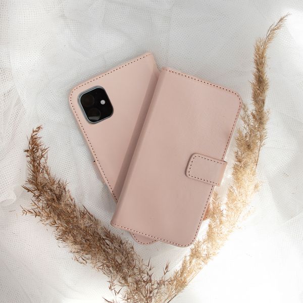 Selencia Cover a libro in vera pelle Apple iPhone 11 - Dusty Pink