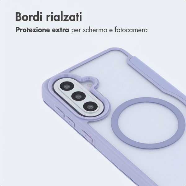 imoshion Bookcase trasparente con MagSafe Samsung Galaxy A57 (5G) - Lilla