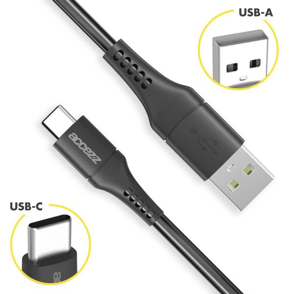 Accezz Cavo da USB-C a USB - 2 metri - Nero