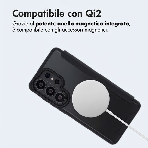 imoshion Bookcase trasparente con MagSafe Samsung Galaxy S26 Ultra - Nero