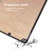 imoshion Cover a libro Trifold Apple iPad 6 (2018) 9.7 pollici / iPad 5 (2017) 9.7 pollici / Air 2 (2014)/Air 1 (2013) - Oro rosa