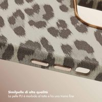 Selencia Cover Sabi Stampa pantera con MagSafe Apple iPhone 15 - Soft Ivory