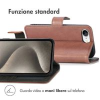 imoshion Cover a libro di Lusso Apple iPhone 17e / 16e - Marrone