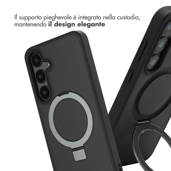 Accezz Cover con anello e supporto con MagSafe Samsung Galaxy S24 Plus - Nero
