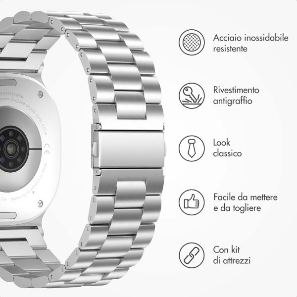 imoshion Cinturino in acciaio Samsung Galaxy Watch 8 (40/44mm) / Classic (46mm) - Argento
