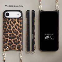 Selencia Cover per telefono Nova con cordino e portacarte Apple iPhone Air - Leopard