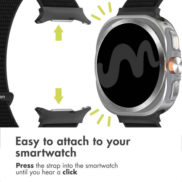 imoshion Nylon bandje Samsung Galaxy Watch Ultra (2024/2025) - Zwart