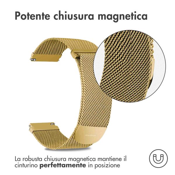imoshion Cinturino milanese magnetico  - Attacco universale 20 mm - Taglia S - Oro