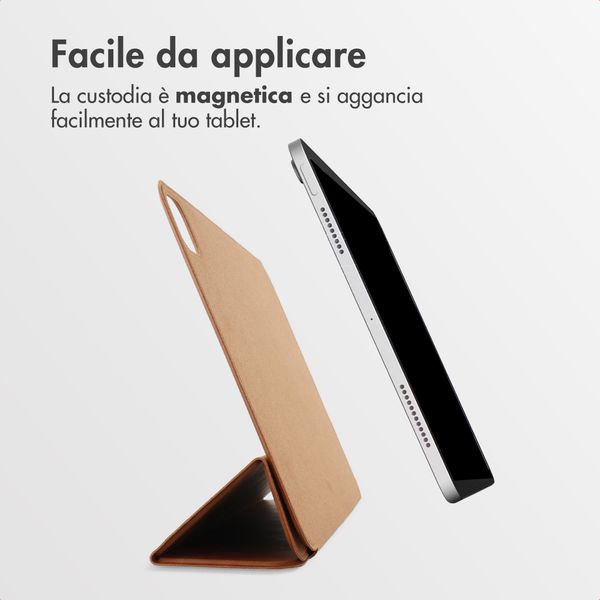 Accezz Cover a libro trifold in pelle Apple iPad Pro 11 (2025) M5 / (2024) M4 - Cognac