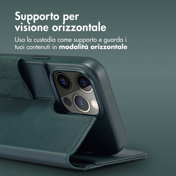 Accezz Cover in pelle 2 in 1 con MagSafe Apple iPhone 15 Pro Max - Cedar Green