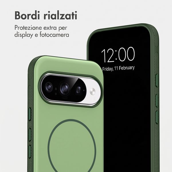 imoshion Cover posteriore Color con Thin MagSafe Ring Google Pixel 9 / 9 Pro - Verde scuro