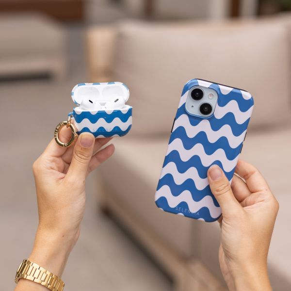 Selencia Cover Vivid  Apple Airpods 4 - Wave Vibes Classic Blue