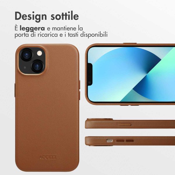 Accezz Cover in Pelle con MagSafe Apple iPhone 13 - Sienna Brown