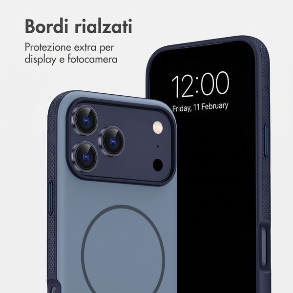 imoshion Cover posteriore Color con Thin MagSafe Ring Apple iPhone 18 Pro / 17 Pro - Blu scuro