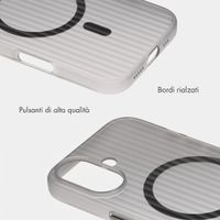 Accezz Cover Lite con MagSafe | Fluted | Apple iPhone 16 - Grigio