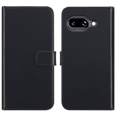 Selencia Cover a libro in vera pelle Google Pixel 9A - Nero