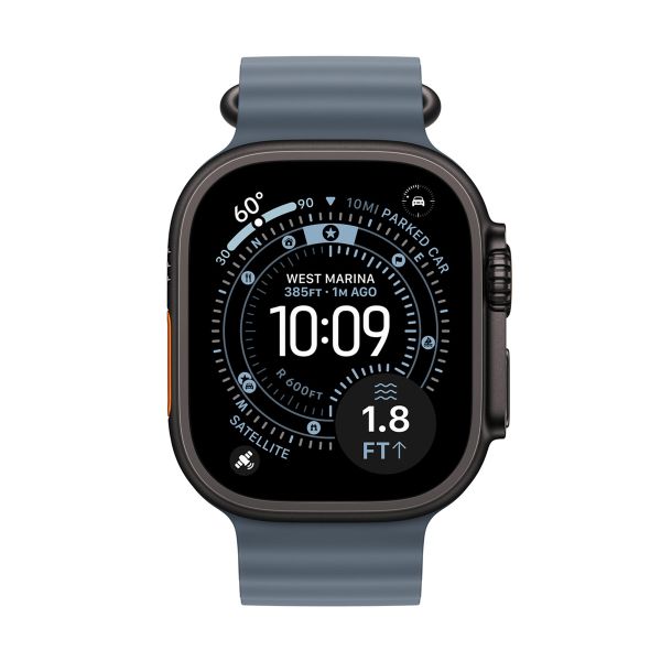 Apple Cinturino Ocean Apple Watch | 44/45/46/49 mm - Anchor Blue / Black Titanium