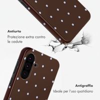 Selencia Cover Posteriore Vivid Samsung Galaxy A36 / A56 - Happy Dots Chocolate