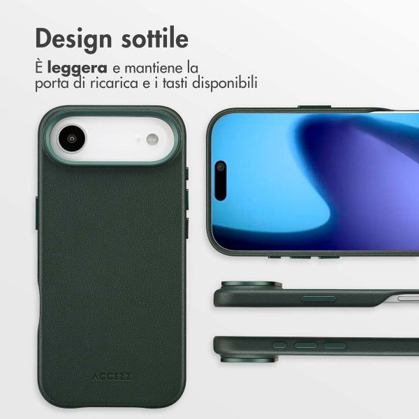 Accezz Cover in Pelle con MagSafe Apple iPhone Air - Cedar Green