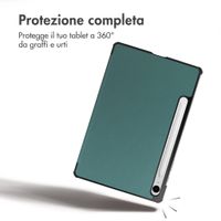 imoshion Cover a libro Trifold Samsung Galaxy Tab S10 FE Plus - Verde scuro