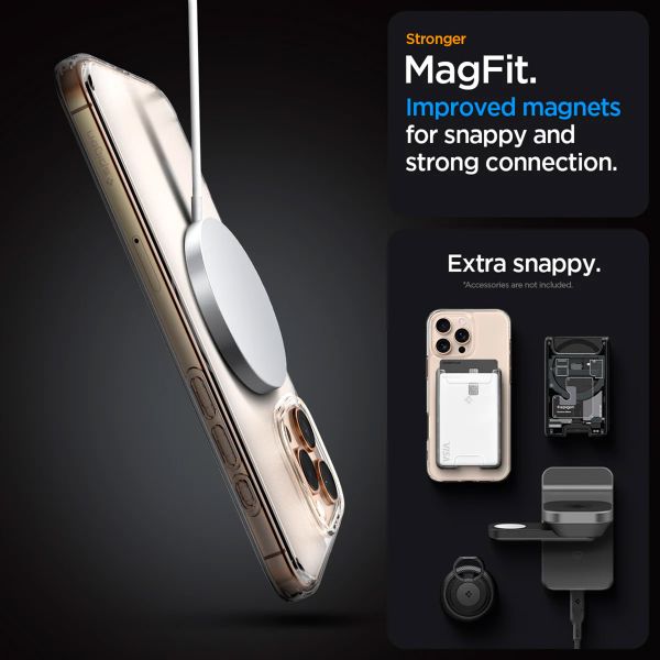 Spigen Cover Posteriore Ultra Ibrida con MagSafe Apple iPhone 16 Pro - Frost Clear