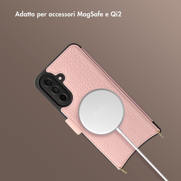 Selencia Cover Riva con MagSafe e cordino Samsung Galaxy A37 (5G) - Old Pink