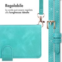 imoshion Cover a libro con Cordino Apple iPhone 16 - Turchese