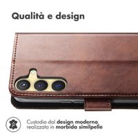 imoshion Cover a libro di Lusso Samsung Galaxy S25 / S24 - Marrone scuro