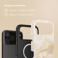 Selencia Cover posteriore Vivid con MagSafe Apple iPhone 18 Pro / 17 Pro - Golden Beige Marble