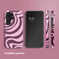 Selencia Cover Posteriore Vivid Samsung Galaxy S26 Ultra - Wavy Swirl Pink Plum