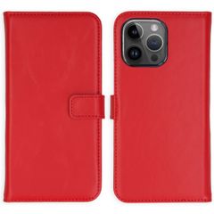 Selencia Cover a libro in vera pelle Apple iPhone 15 Pro Max - Rosso