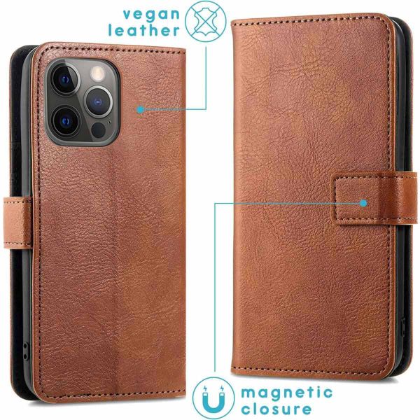imoshion Cover a libro di Lusso Apple iPhone 13 Pro Max - Marrone