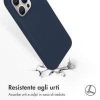 Accezz Cover in silicone liquido con MagSafe Apple iPhone 15 Pro Max - Blu scuro