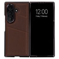 imoshion Cover posteriore MagSafe in pelle sintetica con portacarte Samsung Galaxy Z Fold 8 Ultra - Marrone scuro