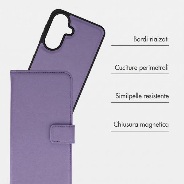 imoshion Cover a libro di lusso 2-in-1 rimovibile Samsung Galaxy A27 (5G) - Viola