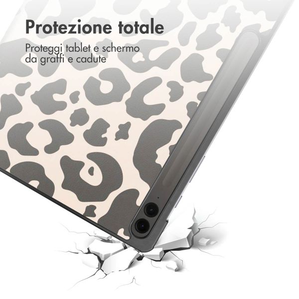 imoshion Cover Trifold Design Samsung Galaxy Tab S10 Plus / Tab S9 FE Plus / Tab S9 Plus - Leopard