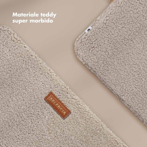 Selencia Cover Teddy per laptop 15-16 pollici - Laptopsleeve - Sand
