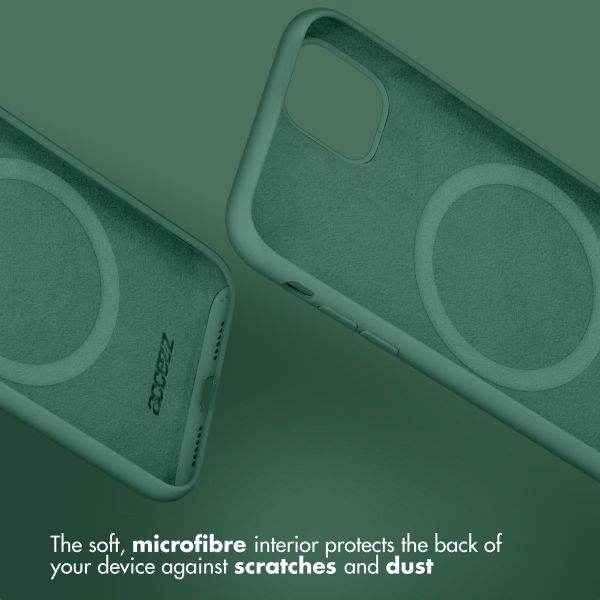 Accezz Cover in silicone liquido con MagSafe Apple iPhone 13 Pro - Verde scuro