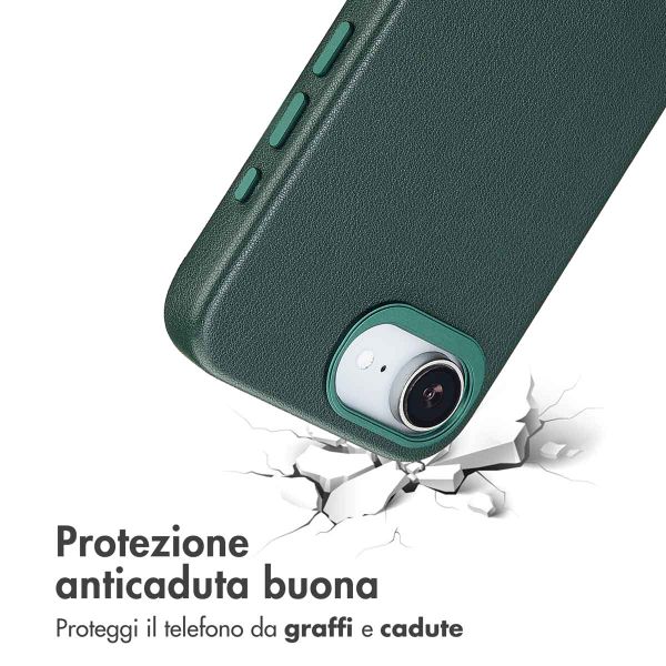 Accezz Cover in Pelle con MagSafe Apple iPhone 17e / 16e - Cedar Green