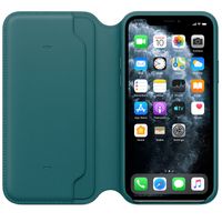 Apple Cover a libro in Pelle con Chiusura Apple iPhone 11 Pro - Peacock