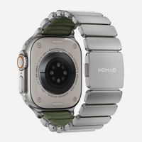 Nomad Cinturino Stratos Apple Watch | 44/45/46/49 mm - Forest Green / Natural Titanium