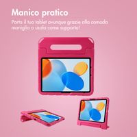imoshion Cover per tablet a prova di bambino con bambole rimovibili Apple iPad 11 (2025) 11 pollici A16 / iPad 10 (2022) 10.9 pollici - Rosa