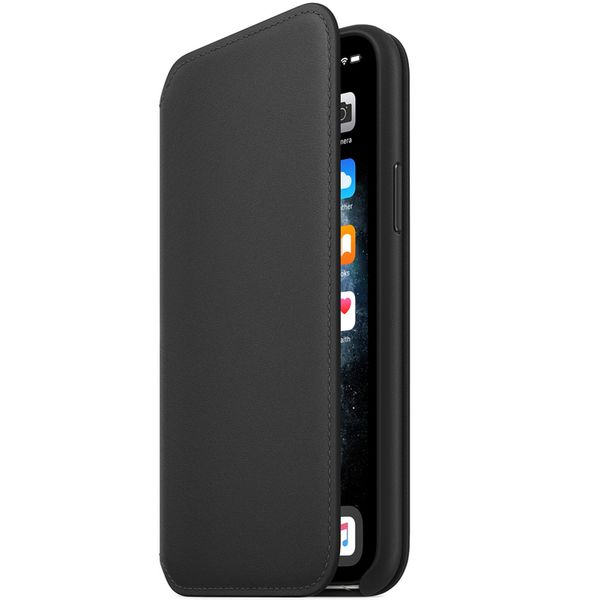 Apple Cover a libro in Pelle con Chiusura Apple iPhone 11 Pro - Nero