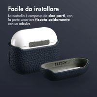 Accezz Cover in vera pelle  Apple Airpods 3 - Blu scuro