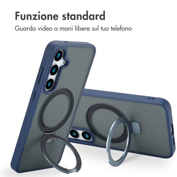 Accezz Cover con anello e supporto con MagSafe Samsung Galaxy S24 Plus - Blu
