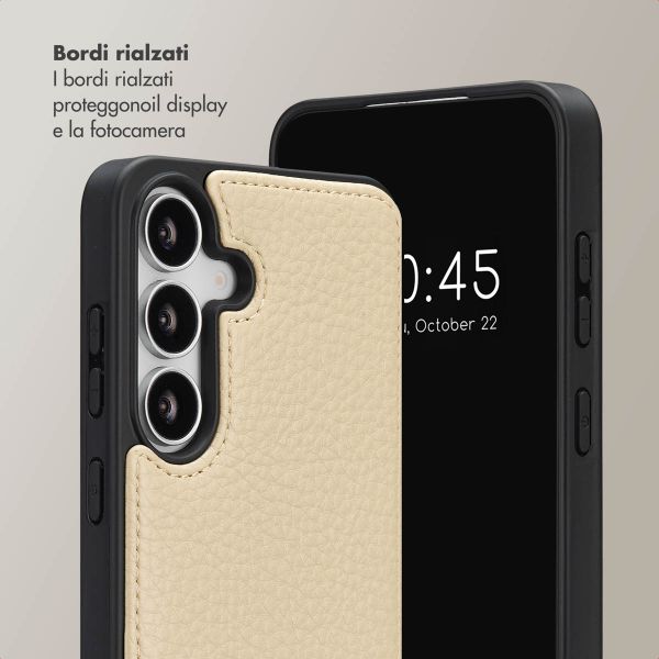 Selencia Cover per telefono Nova con cordino e portacarte Samsung Galaxy S25 FE - Beige